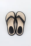 Rattan fluffy flip-flops