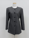 Pin tuck round half jacket