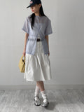 Yoru Belted Half Blouse