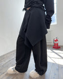 ONE-TUCK WIDE SWEAT PANTS