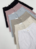 [Planning] Linen Two Tuck Wide Shorts