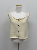 Wood Square Neck Knit Bustier