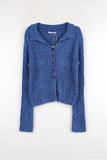 Deer Collar Knit Cardigan