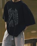 【ANGLAN x HEKA】Wood Bone Half Tee
