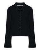 CUFFS COLLAR CARDIGAN T-SHIRT