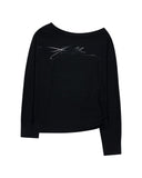 ONE-SHOULDER LONG SLEEVE T-SHIRT