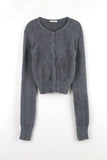 Rabbit Crop Fur Cardigan