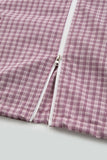 Pio check zip up shirt hoodie
