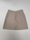 Pintuck Wool A-Line Mini Skirt