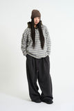 Fleece crop pullover hood