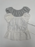 [Two-way/Off-shoulder] Dito Frill Puff Blouse