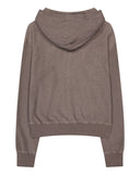 WAFFLE PIGMENT LOOSE HOOD ZIP-UP
