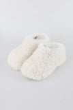 Fluffy wool platform sole sandal