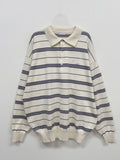 Symbol Stripe Overfit Collar Knit