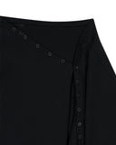 LAYERED BUTTON WRAP SHORT SKIRT
