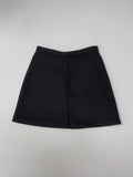 Pintuck Wool A-Line Mini Skirt