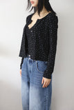 Floral lace sleeveless cardigan set