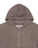 WAFFLE PIGMENT LOOSE HOOD ZIP-UP