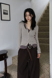 Rudder Slit Alpaca Cardigan