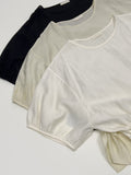 [Short sleeve ver.] Julie Frill Round Neck Blouse
