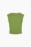 Modish ribbed cap sleeve t-shirt