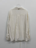 Crinkle Big Collar Wrap Blouse