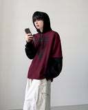 Kanami Color Matching Layered Hoodie