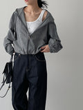 Stripe String Hood Jumper
