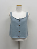 Wood Square Neck Knit Bustier