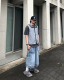 Nylon Multi Zipper Hood Vest