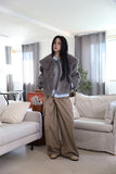 Brushed) Belu wrap wide pants