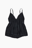 Pure shirring sleeveless blouse