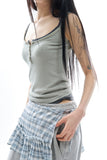 Zelia henley ribbed top