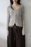 Rudder Slit Alpaca Cardigan