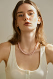 Pink Cloud Jade Necklace