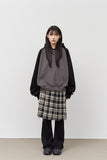 (W) Kite Cutting Checked Skirt
