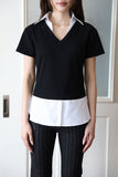 Lier Double Collar Short Sleeve Tee