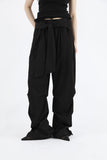 Tie Wrap Pintuck Pants