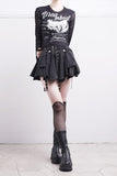Pia Unbalanced Belt Skirt