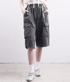 Noir wide cargo pants