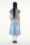 Marine terry stripe tee