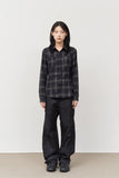 (W) Mint Checked Shirt