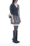 Elio rough crop lace skirt