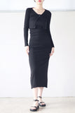 Nail Run Long Sleeveless One Piece + Cardigan Set