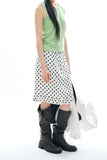 Bubble dot frill skirt
