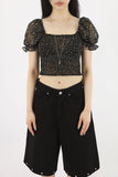 Moti Smoke Crop Blouse