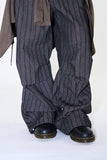 Reto stripe pintuck pants