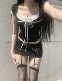 Dotoni Lace Ribbon Top