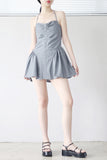 Moil Stripe Halter One Piece