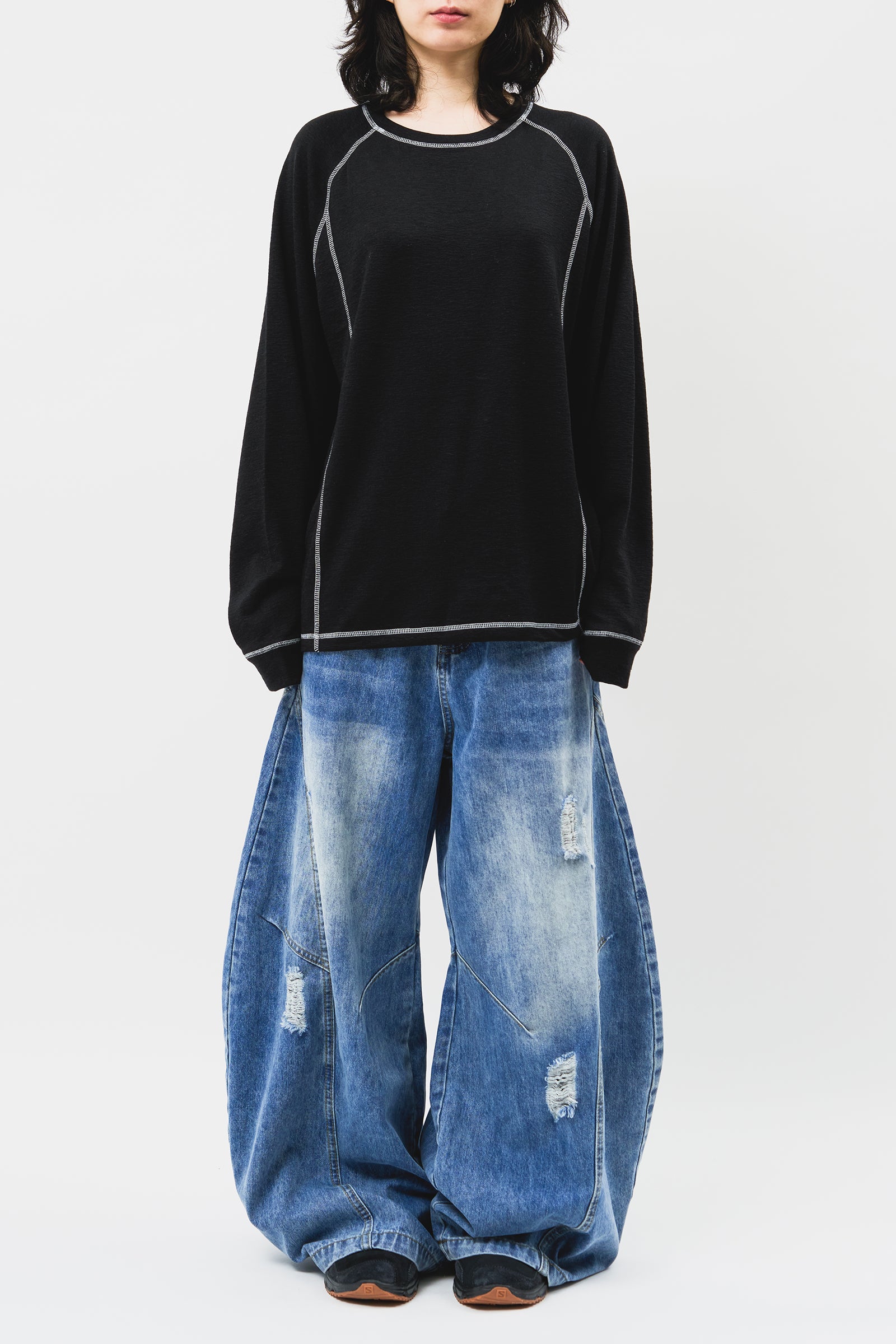【HI FI FNK】Pie Stitch Longsleeve HI FI FNK(ハイファイファンク) - パイステッチ長袖Tシャツ